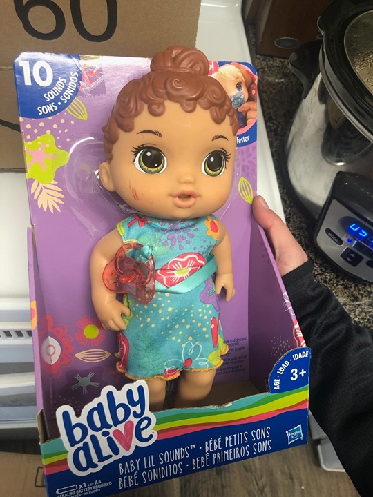 Baby Alive Baby Lil Sounds: Interactive Brown Hair Baby Doll for Girls & Boys