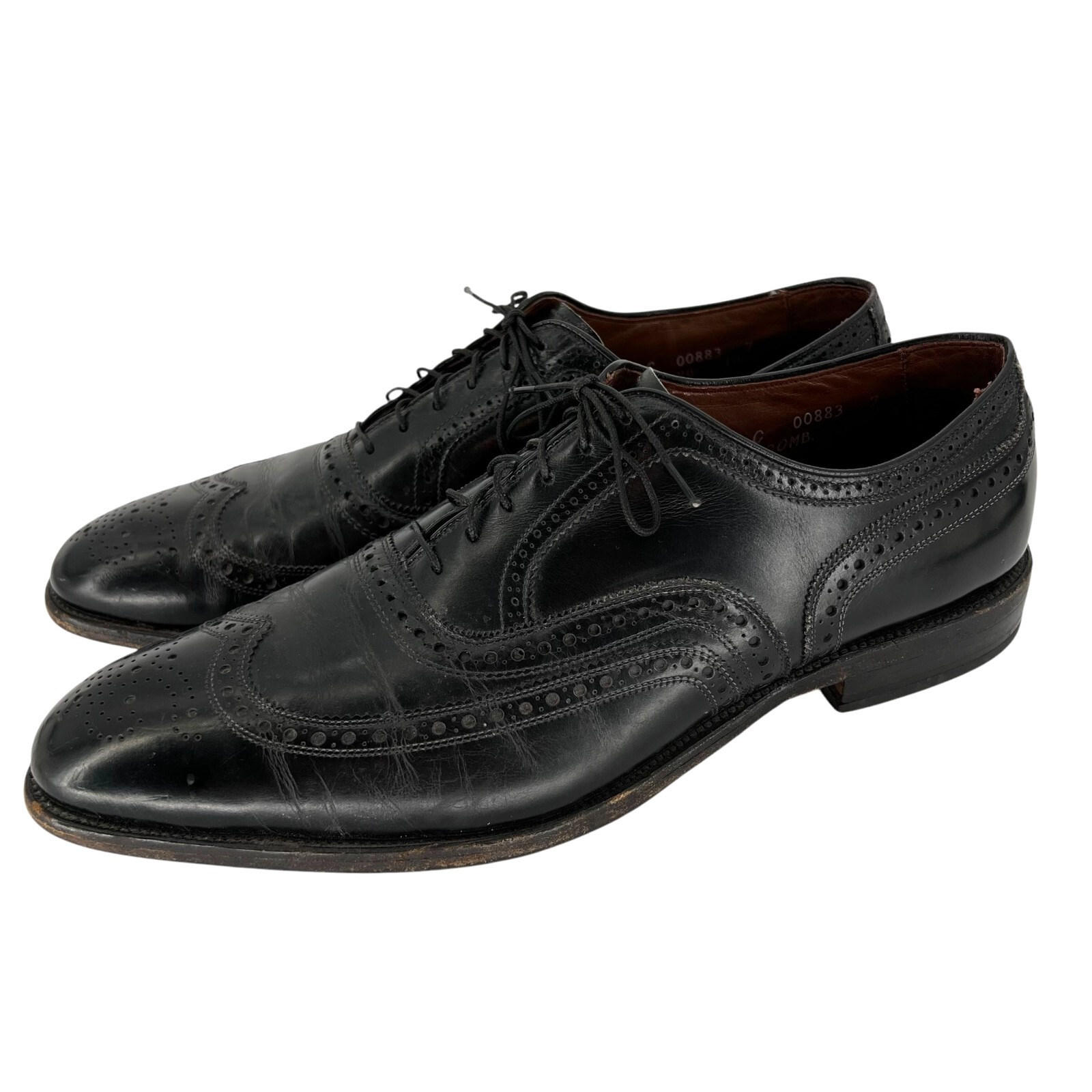 Allen Edmonds McAllister Wingtip Oxfords Leather Size 11.5 C Dress Shoes Black