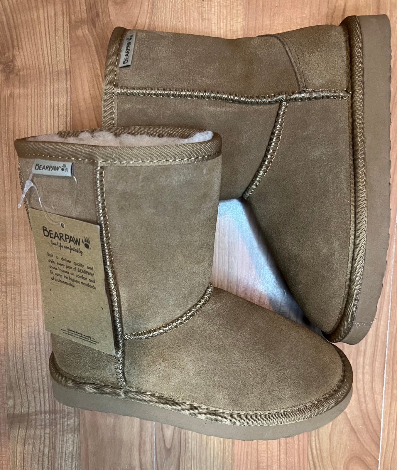 Girls Bearpaw boots, youth size 1, like new