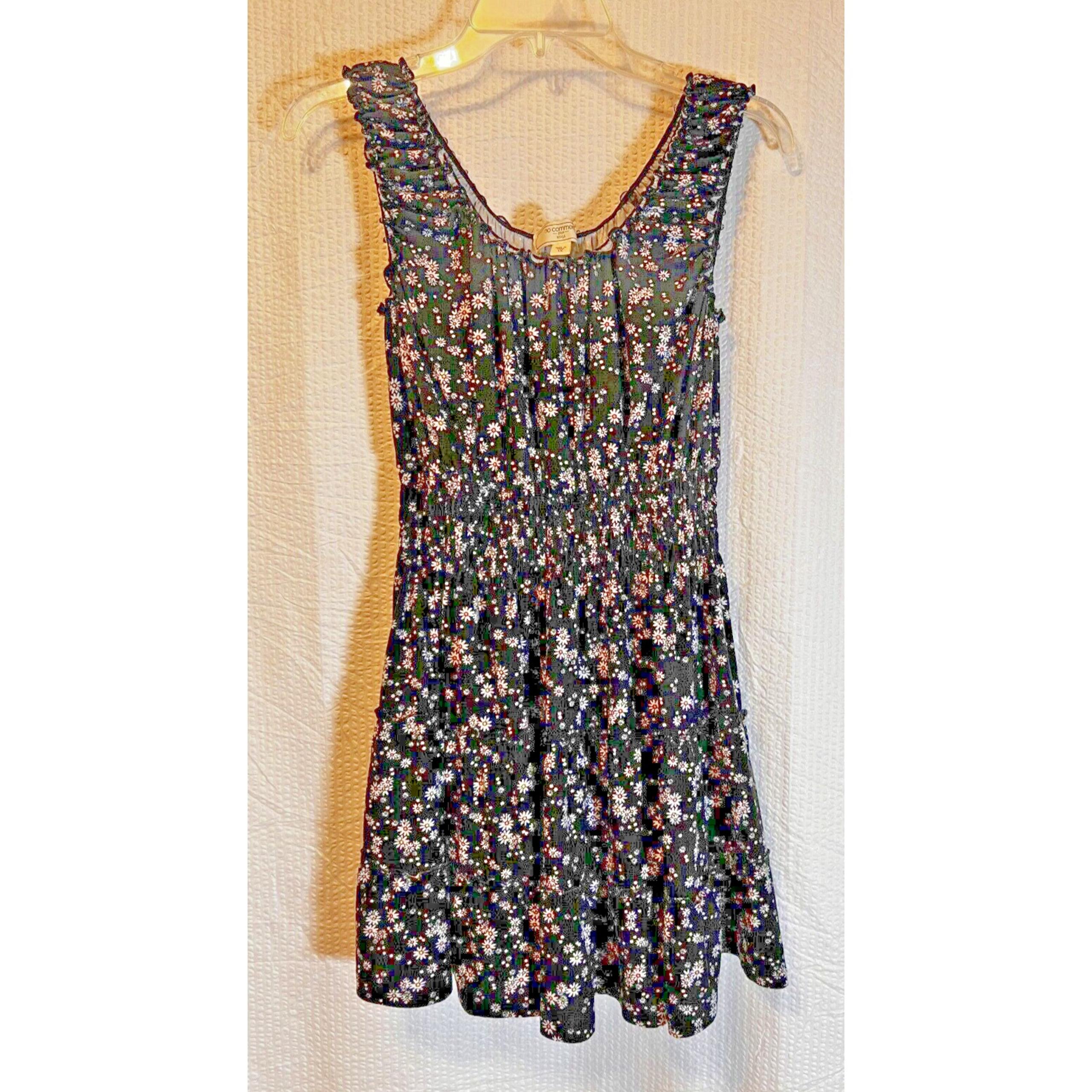 No Comment NY LA Floral Mini Dress 1x Tiered Beach Cruise Resort Boho Cottage