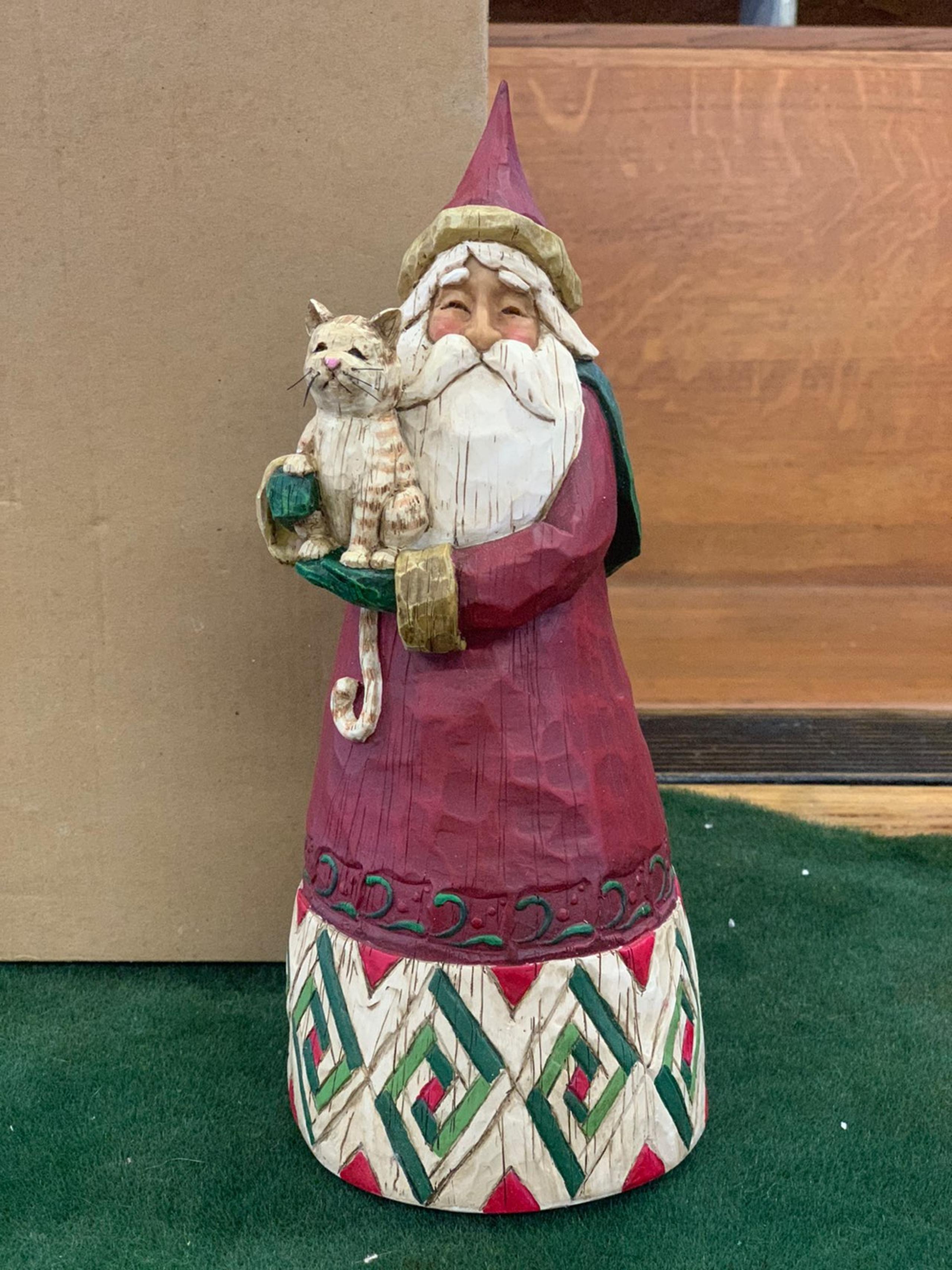 Jim Shore "Santa holding Cat"