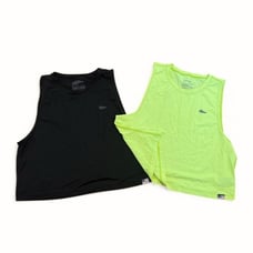 Set of 2 GORUCK Tough Mesh & Performance Athletic Tank Top Women M Black Neon