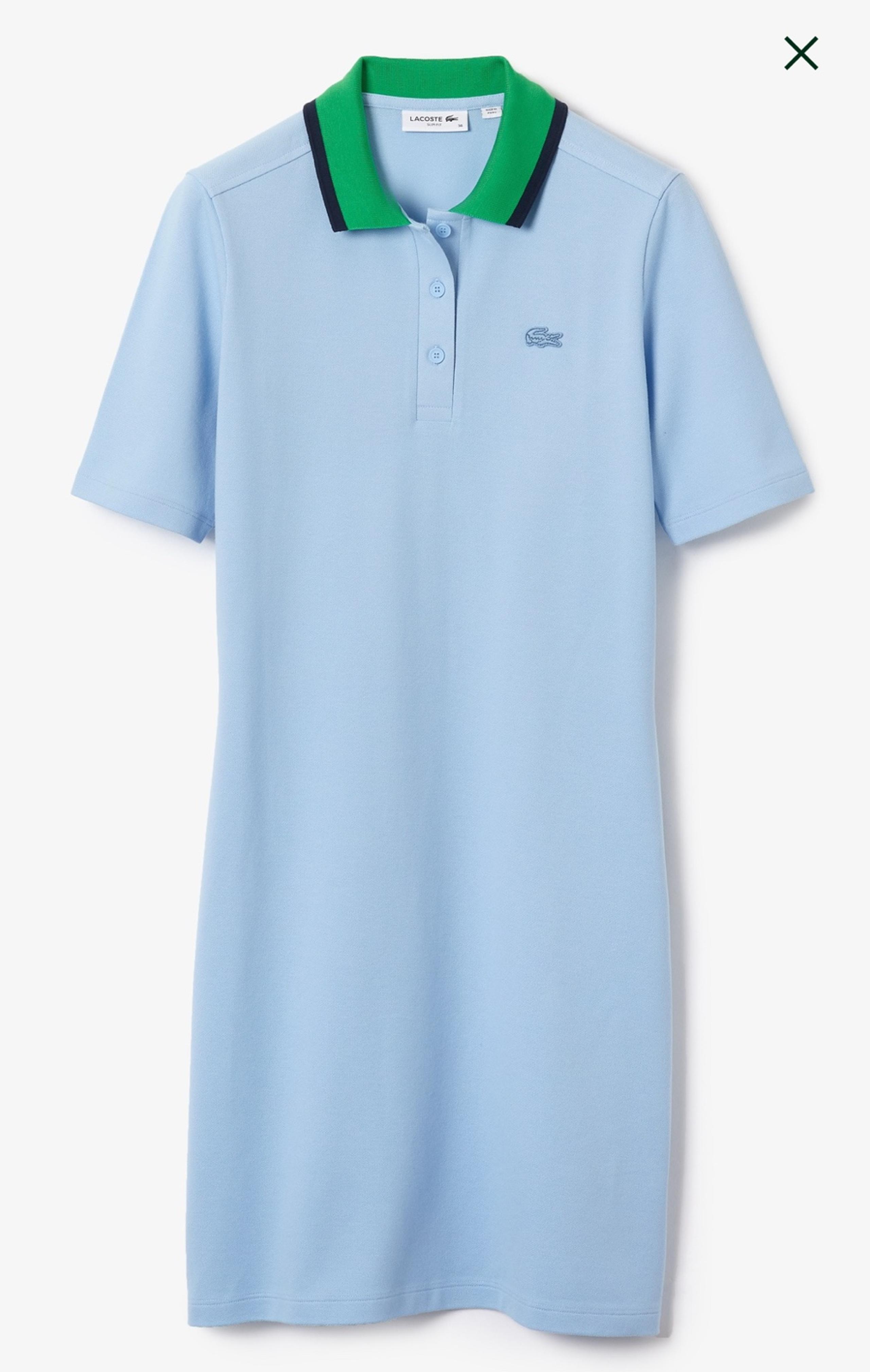 Women’s Contrast Collar Stretch Cotton Piqué Polo Dress
 size 34