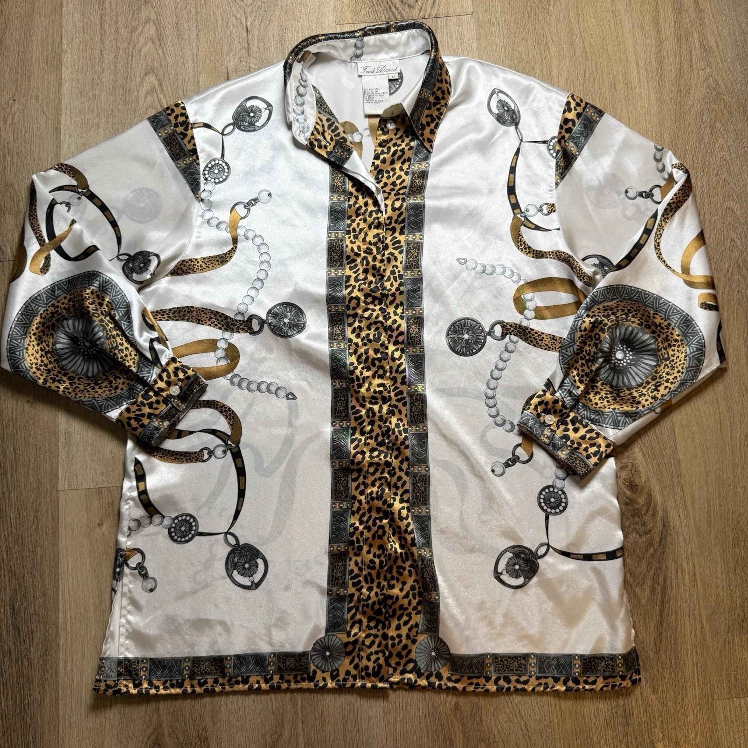 Fred David Size 12 Woman's Polyester Vintage Classic Button Down Blouse Floral