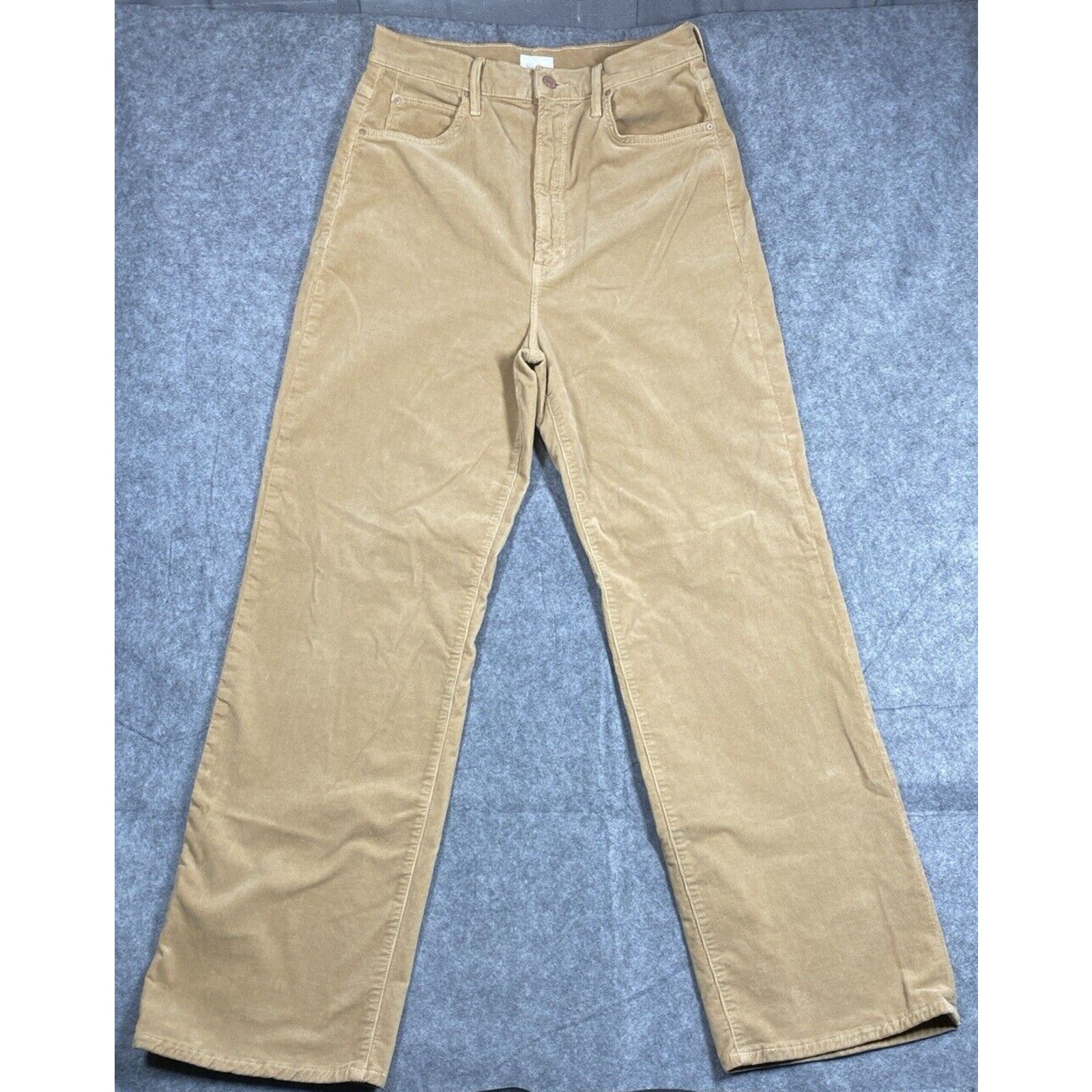 Mother Pants Womens 29 Tan Corduroy High Waisted Tunnel Vision Sneak