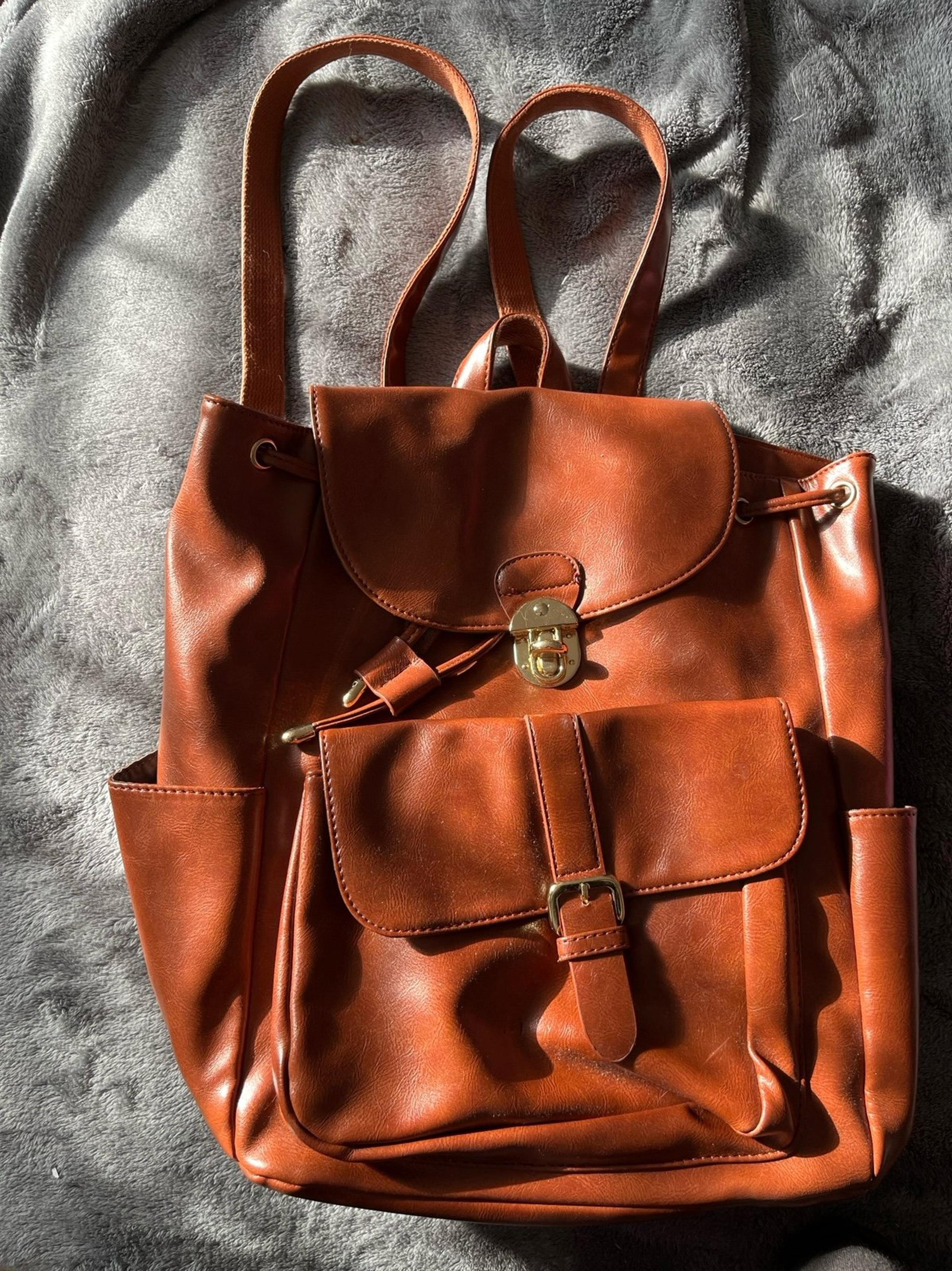 Leather backpack