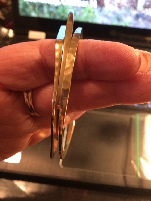 Brass bangle bracelets