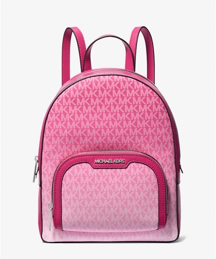 Michael Kors Jaycee Medium Ombré Signature Logo Backpack DRAGONFRUIT NWT