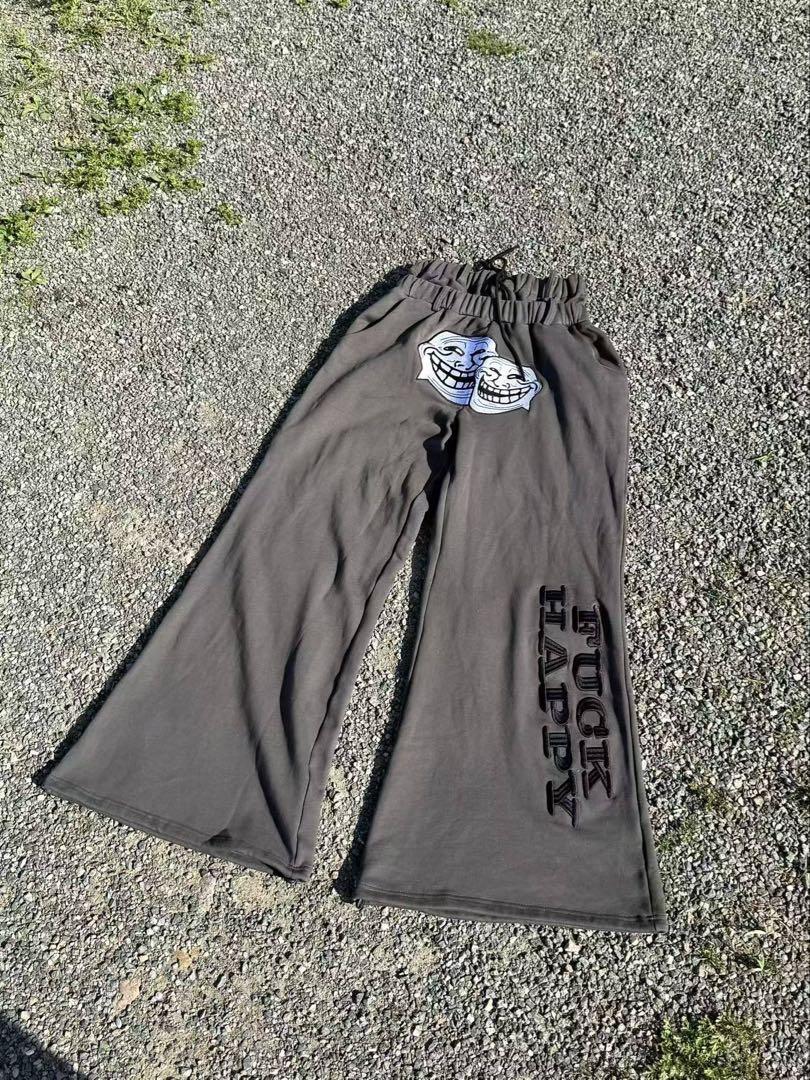 Troll Face double waist embroidered guard meme ultimate baggy