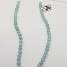 8mm natural Brazil aquamarine bead strand