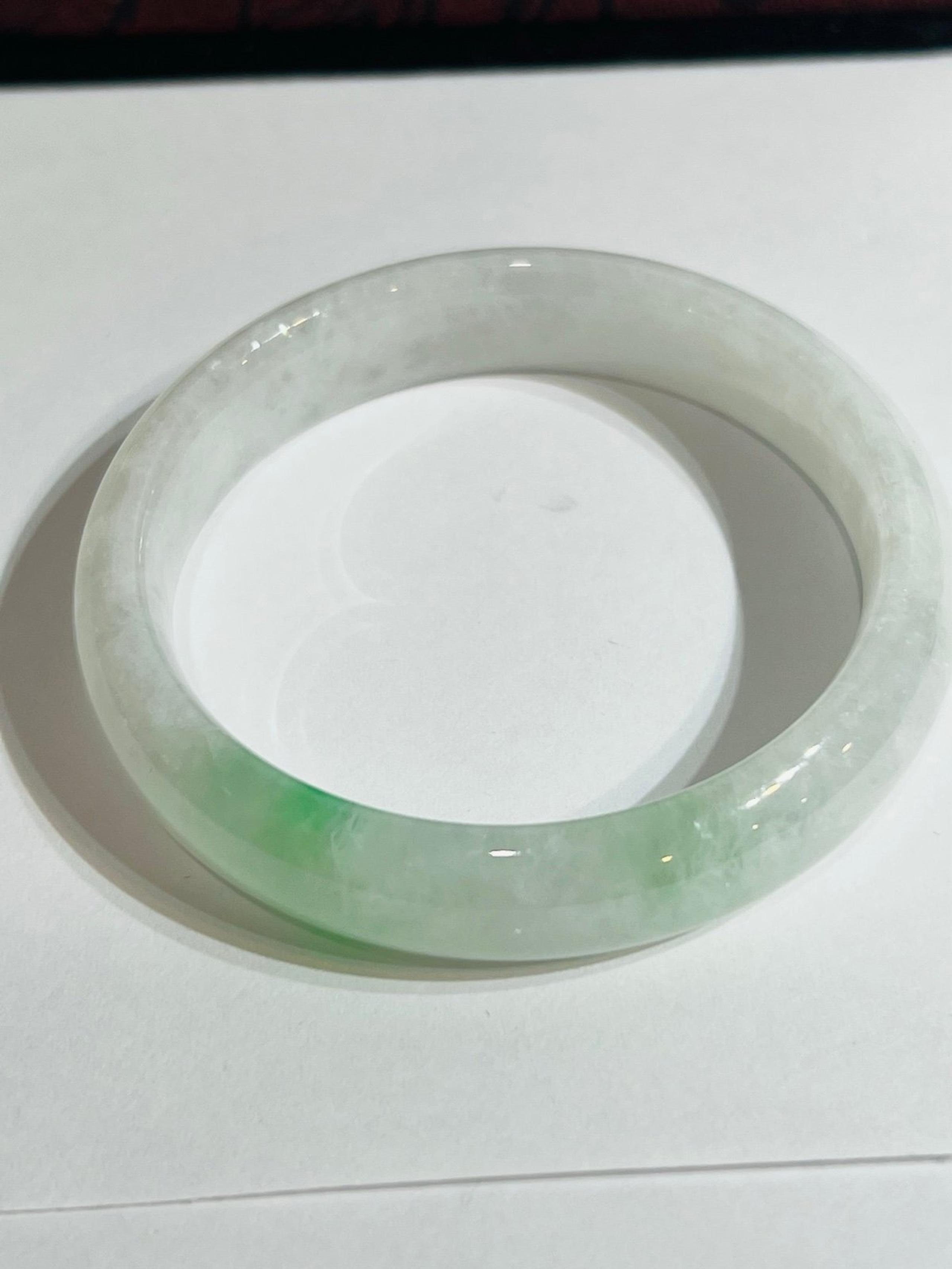 Burma type A jadeite  jade bangle/50.83 mm