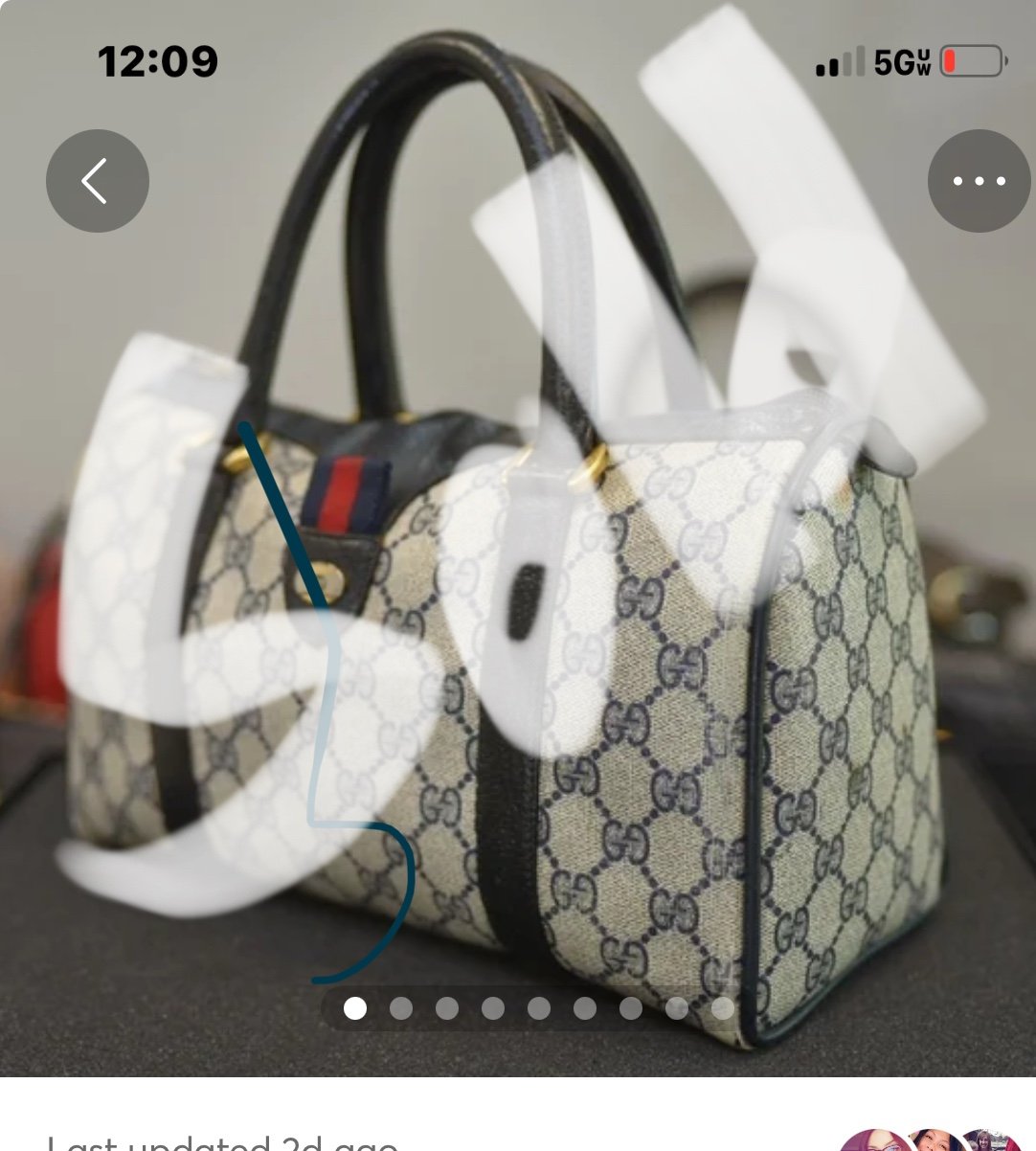 Gucci GG Supreme Sherry line Boston leather handbag Good Condition