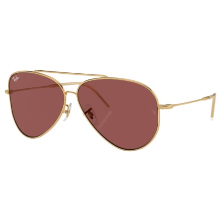 Ray-Ban Aviator Reverse Classic RBR0101S Sunglasses - Polished Gold/Dark Violet