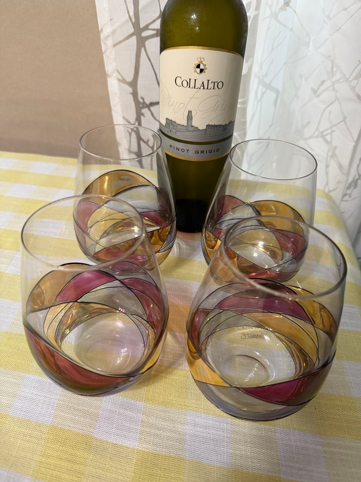 Cornet Barcelona Sagrada Stemless Wine Glasses, Handcrafted, and Glass blown