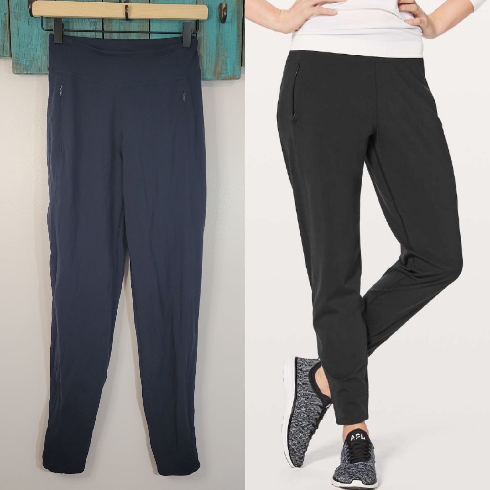 Lululemon Run Rulu Run navy zippered pocket jogger pants 2017