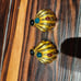 Rare super vintage Tulla Booth cabochon clip on earrings