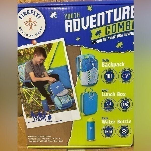 FIREFLY Youth Adventure Combo/Backpack, Lunchbox, Water Bottle