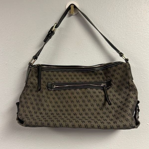Dooney & Burke Women's DB Monogram Print Canvas Shoulder Handbag
