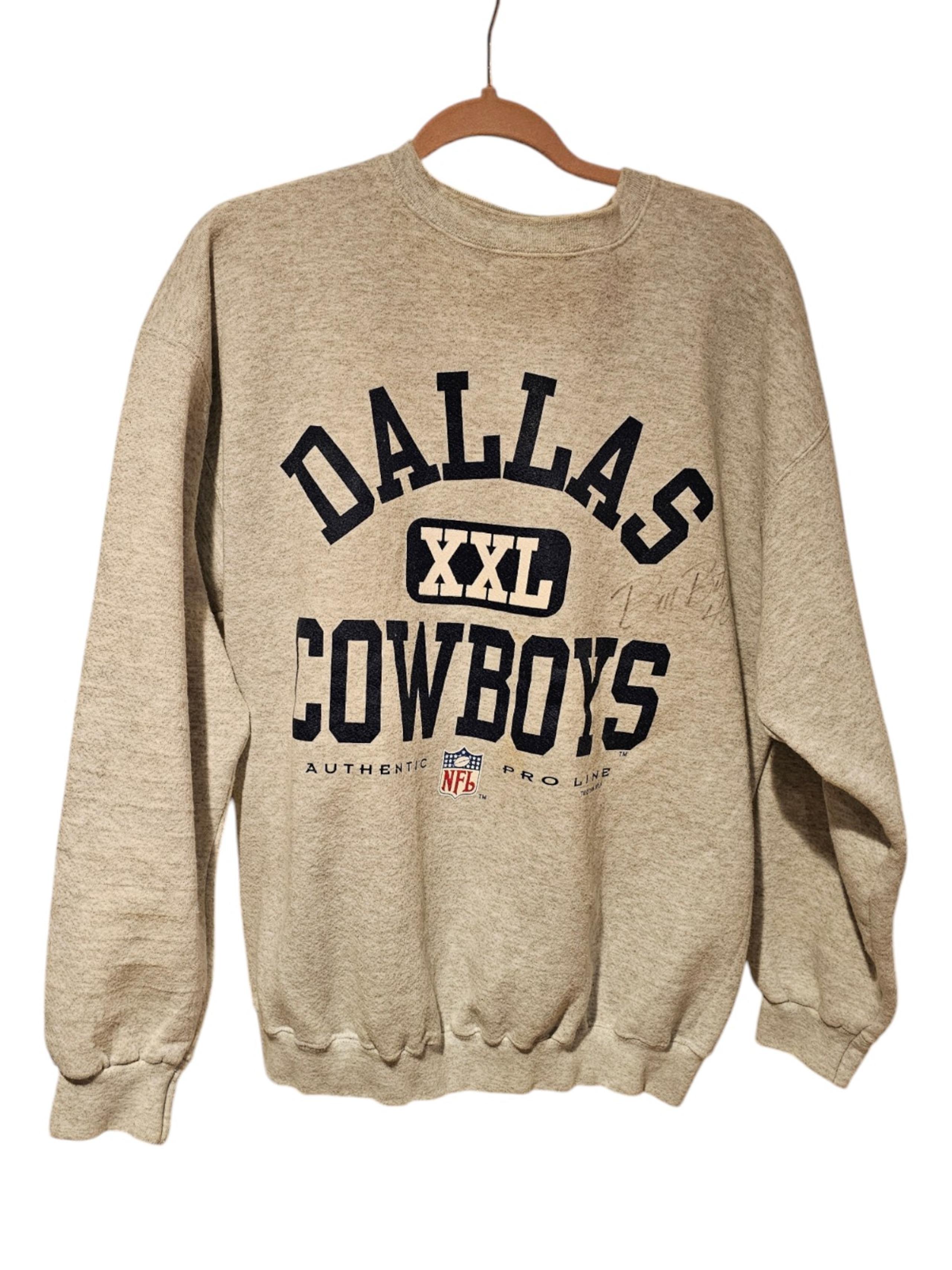 Vintage 1994 Mens  Logo Athletic Dallas Cowboys Sweatshirt Signed Bill Bates