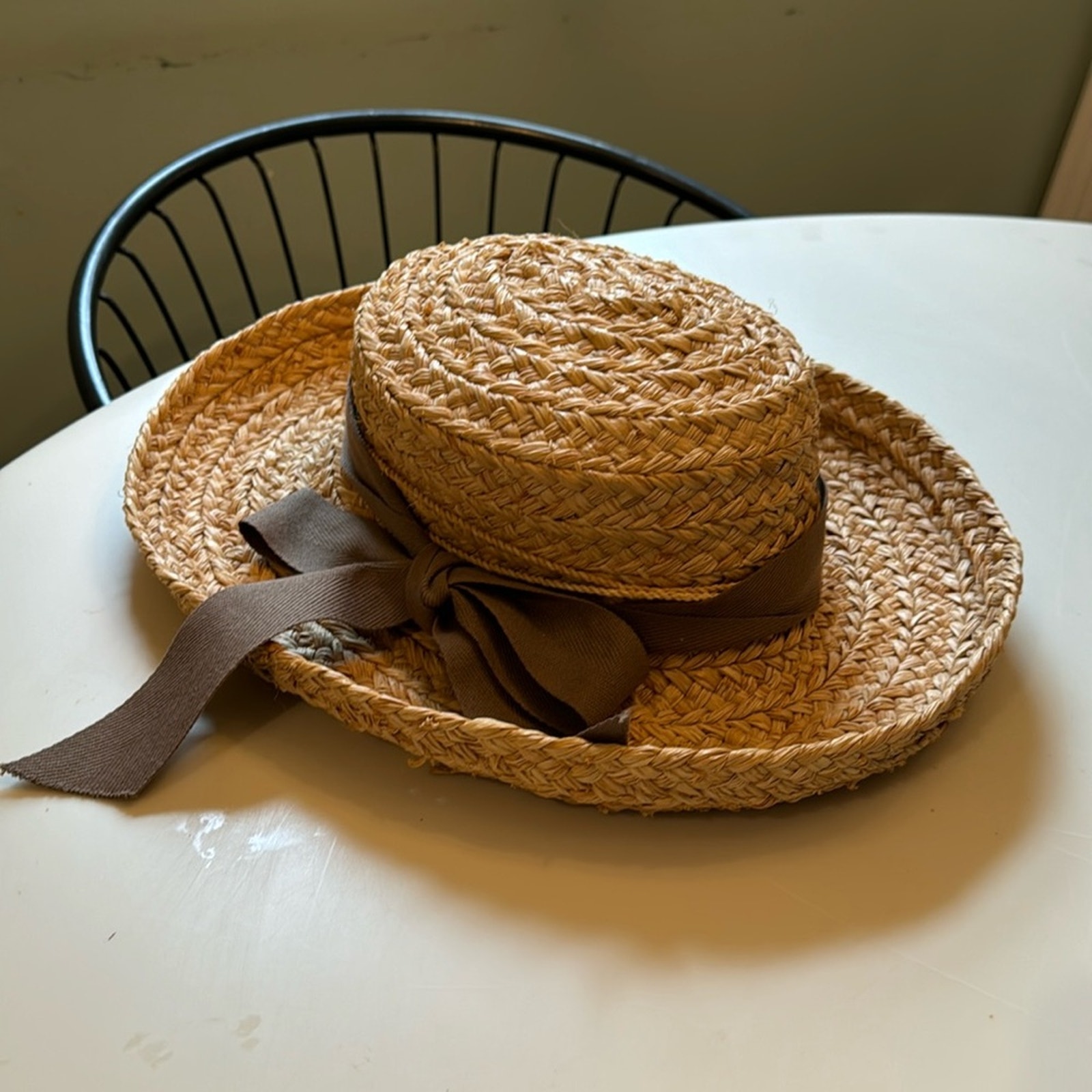 Helen Kaminski Hat Raffia Classic Sun Beige and Brown Hats