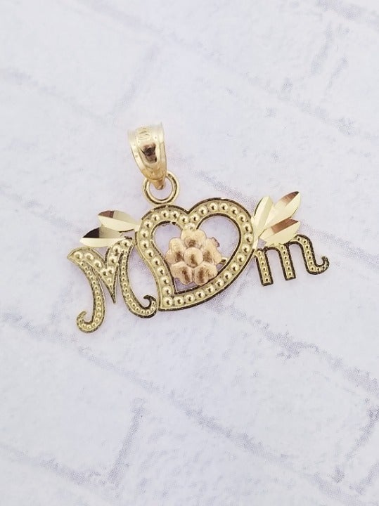 14k Two Tone Vintage Mom Charm