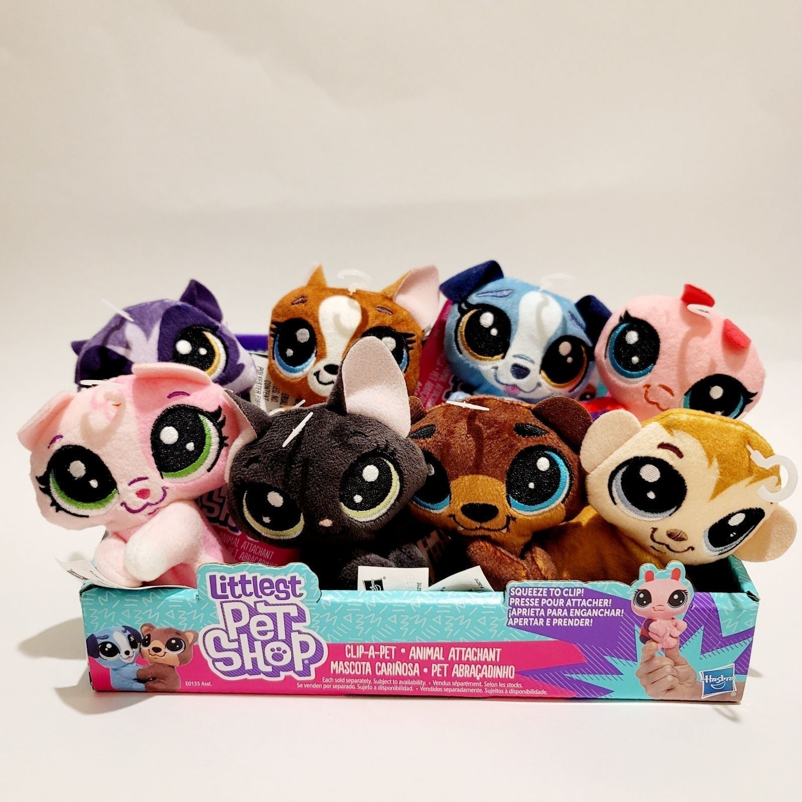 Littlest Pet Shop Clip-a-pet Full Set of 8