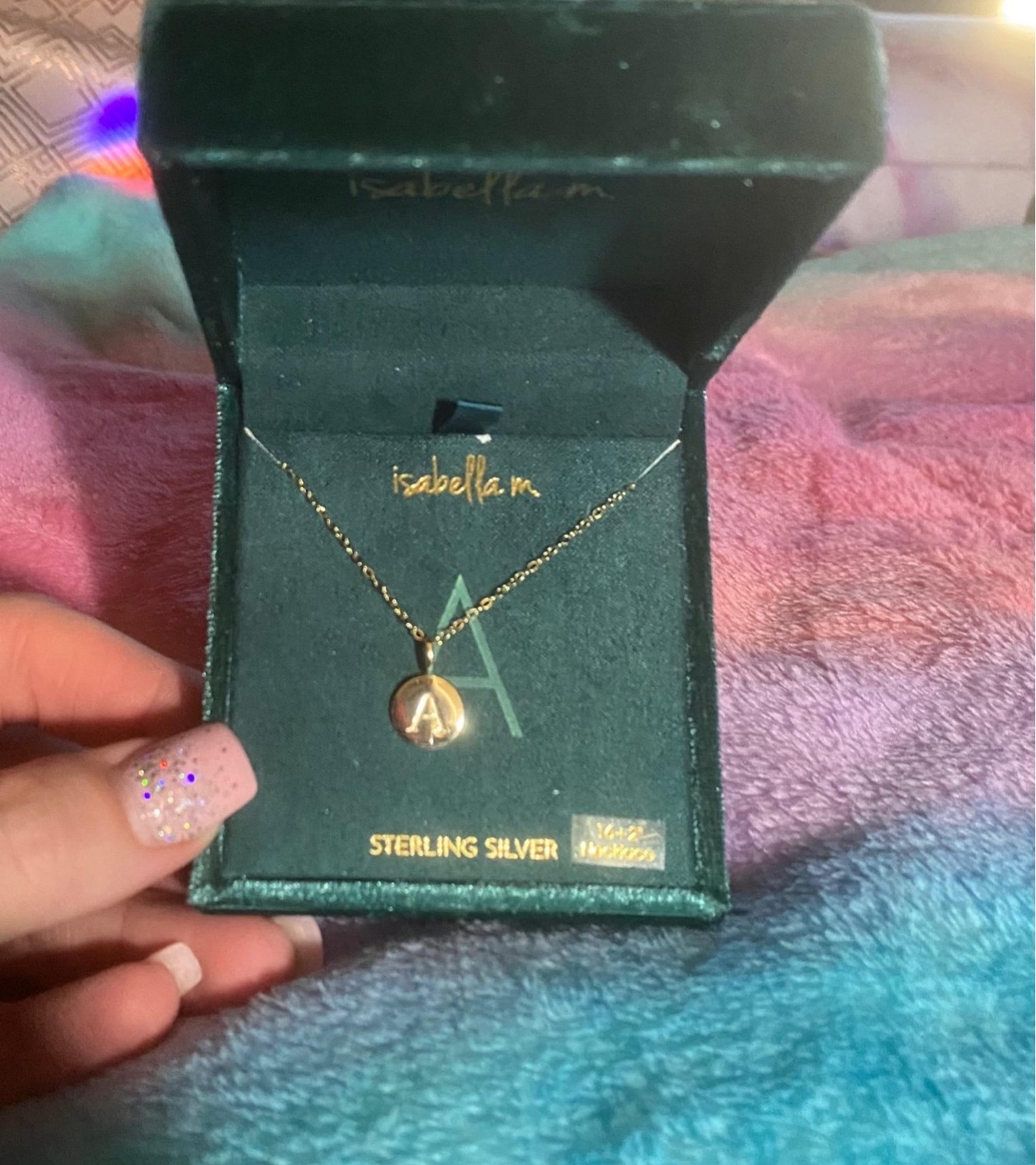 Isabella 14k Gold A Initial Charm Necklace