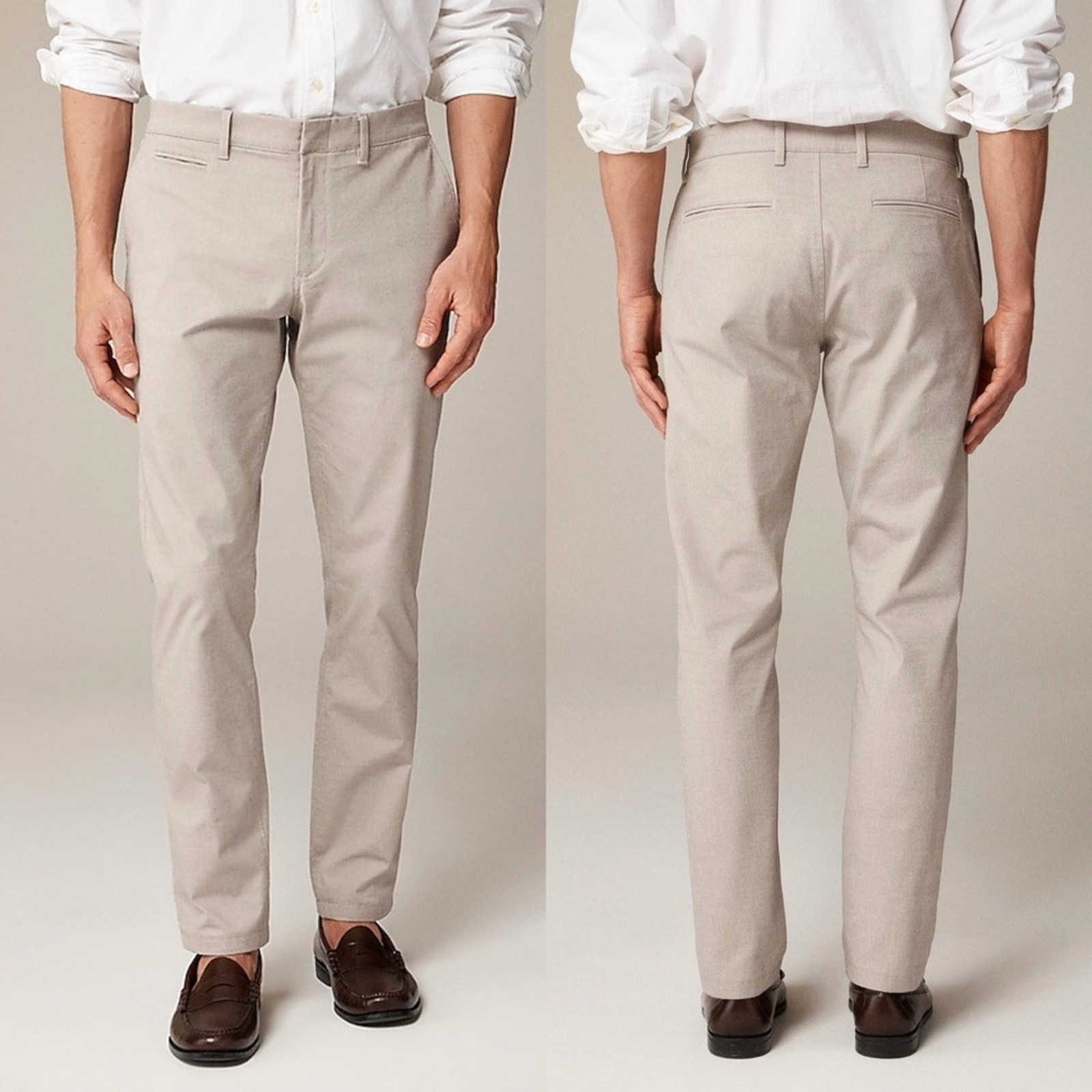 J. Crew 770 Straight-fit Tech Oxford Pants Khaki Tan Gray NWT Men’s 33x30
