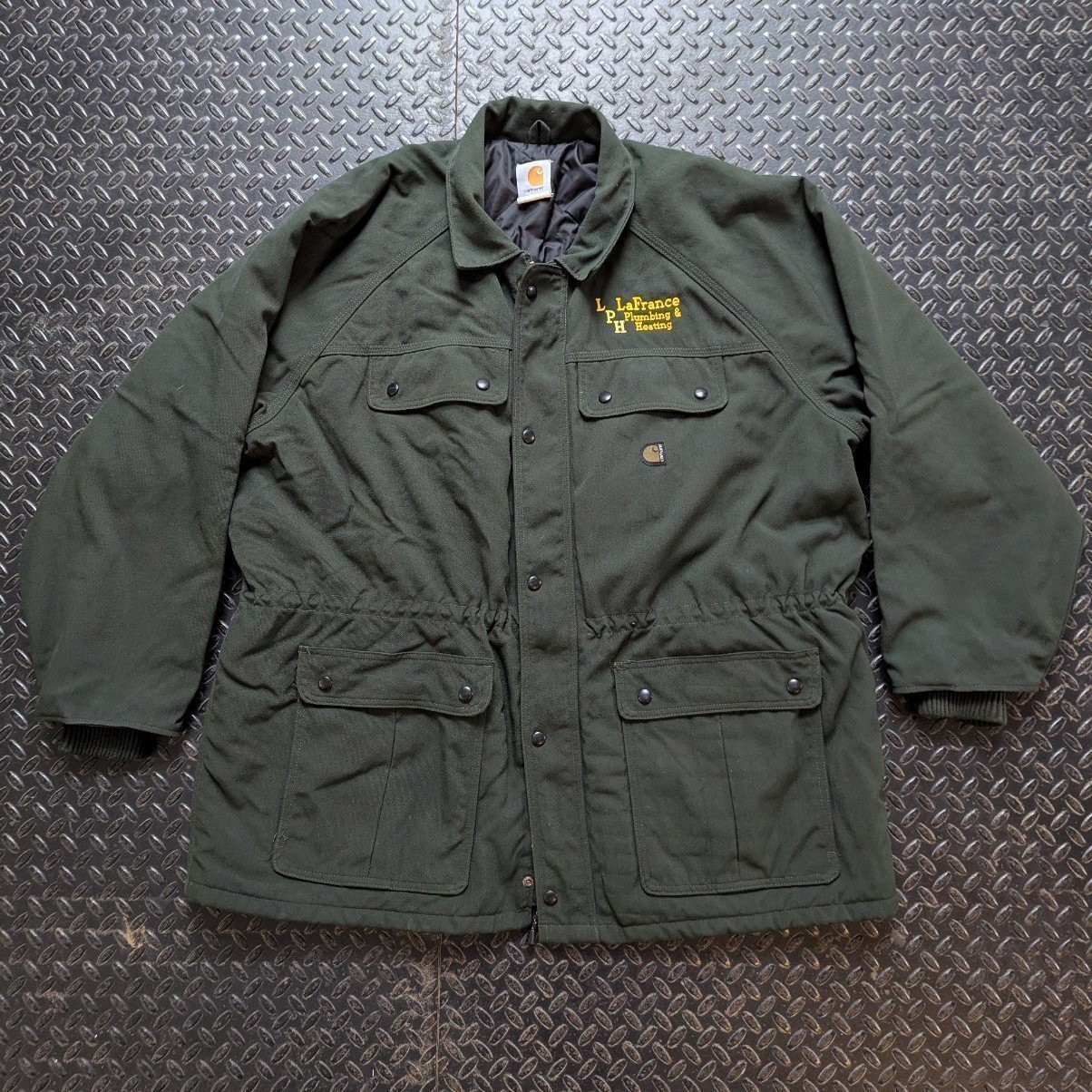 Carhartt Winter Coat Parka C41 Canvas Duck Quilted Work Chore Jacket Streetwear