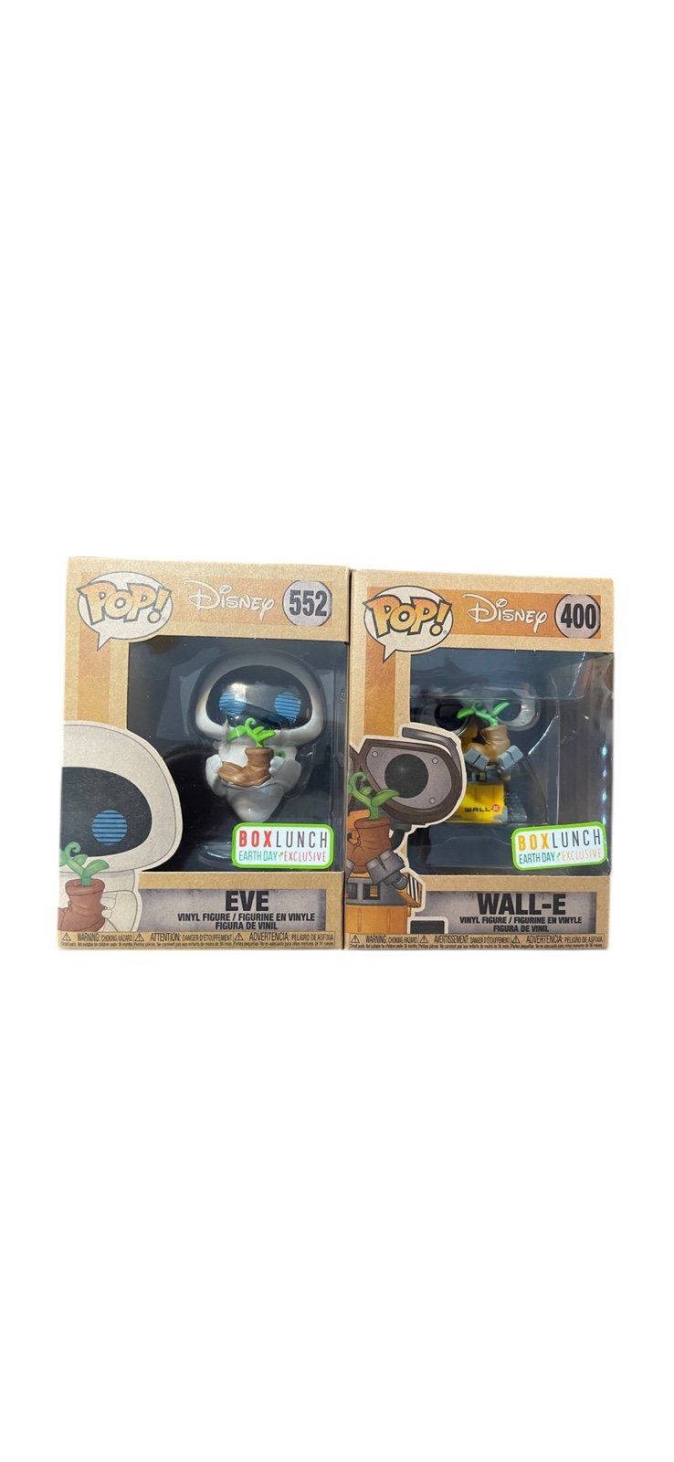 Earth Day Exclusives Wall-E and Eve Funko Pop Set NIB