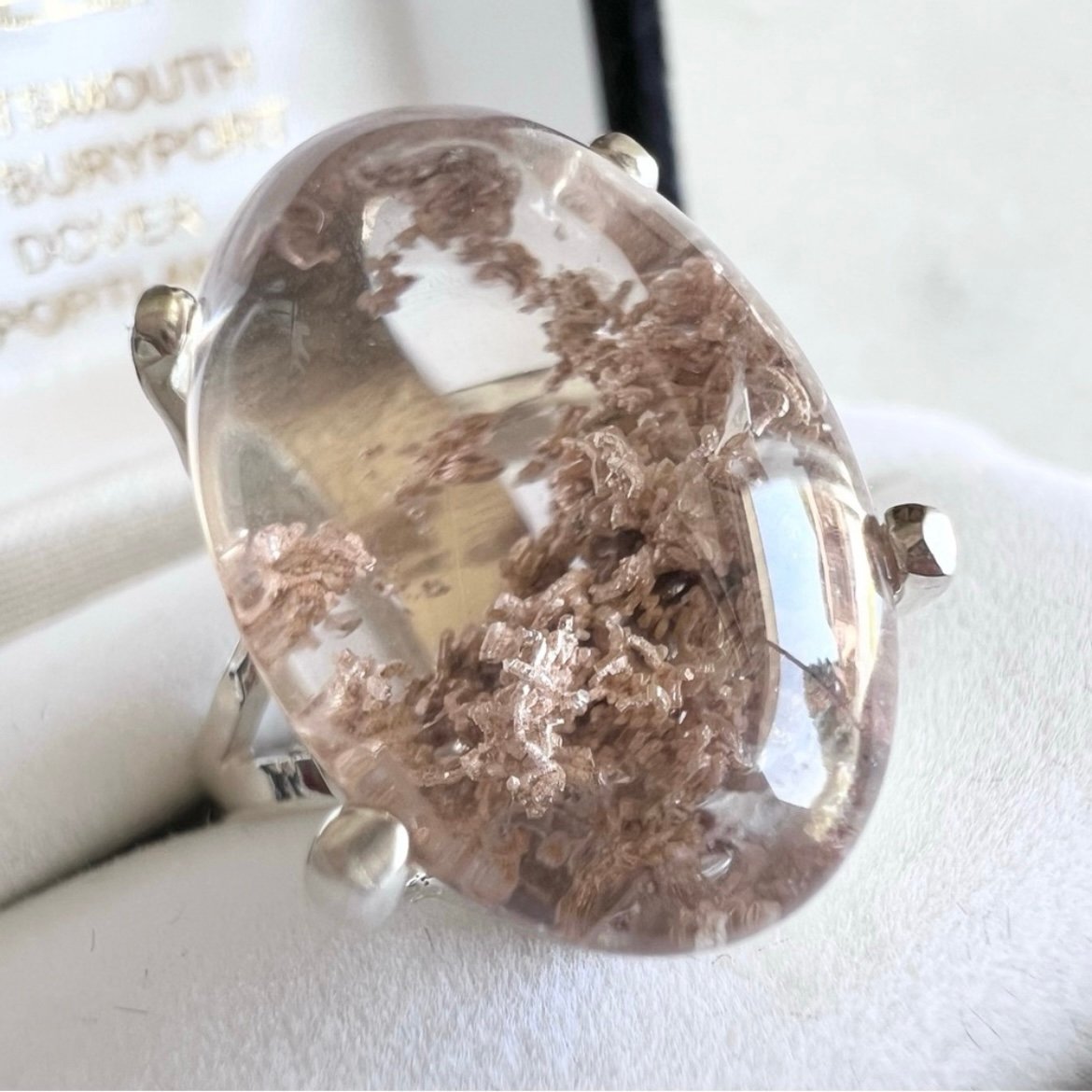 Phantom Quartz Garden Quartz Lodolite Ring