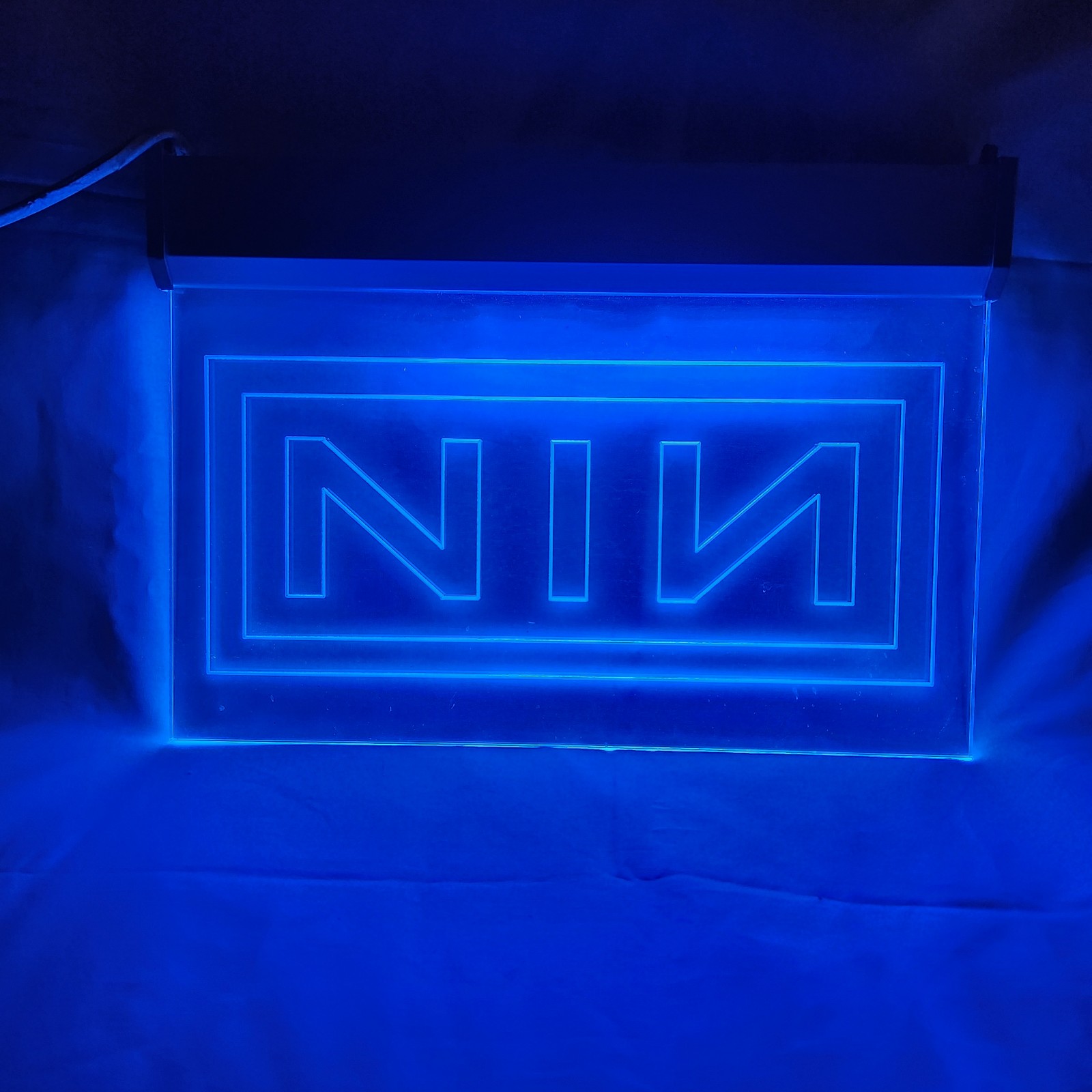 Vintage Nine Inch Nails Lighted Sign - Hanging Light Sign - Goth Industrial