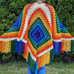 Color Fest Ruana Handmade Crochet by Tribal Bae