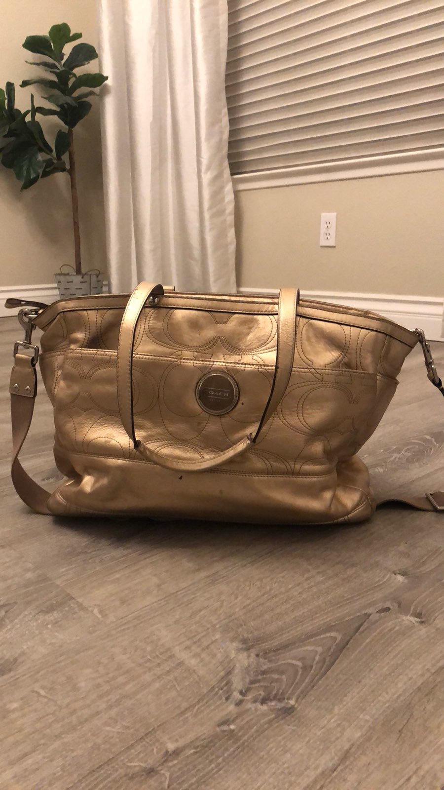 coach diaper bag Gold Unisex