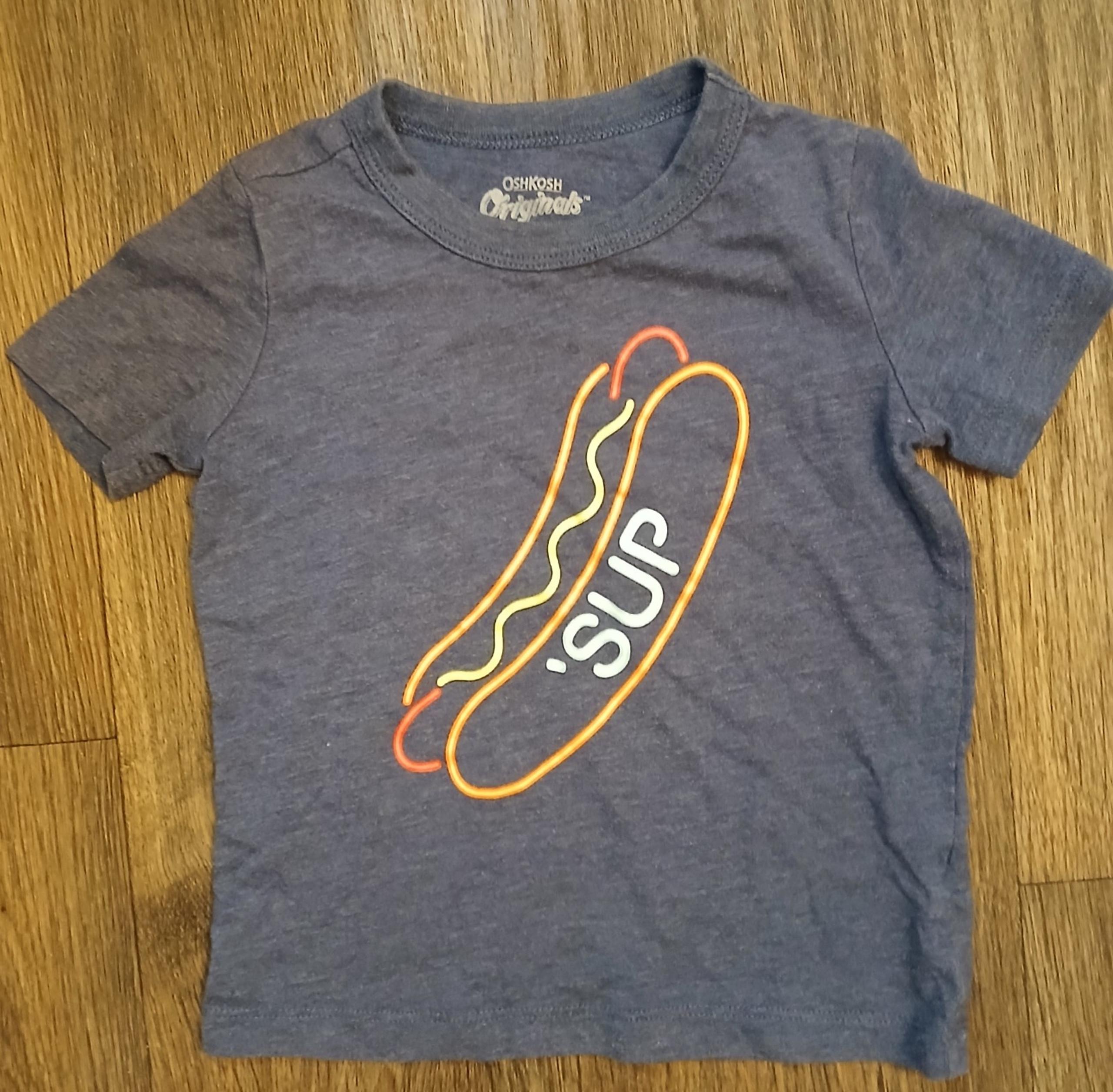 Oshkosh Sup Hot Dog Toddler T-Shirt. Size 2T