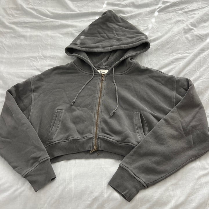 elwood crop full zip hoodie