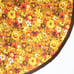 NOS vintage floral tablecloth retro fringed large flower power daisies yellow