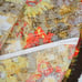 NOS vintage floral tablecloth retro fringed large flower power daisies yellow