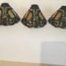 Vintage Tiffany style glass lampshades. Lot of 3