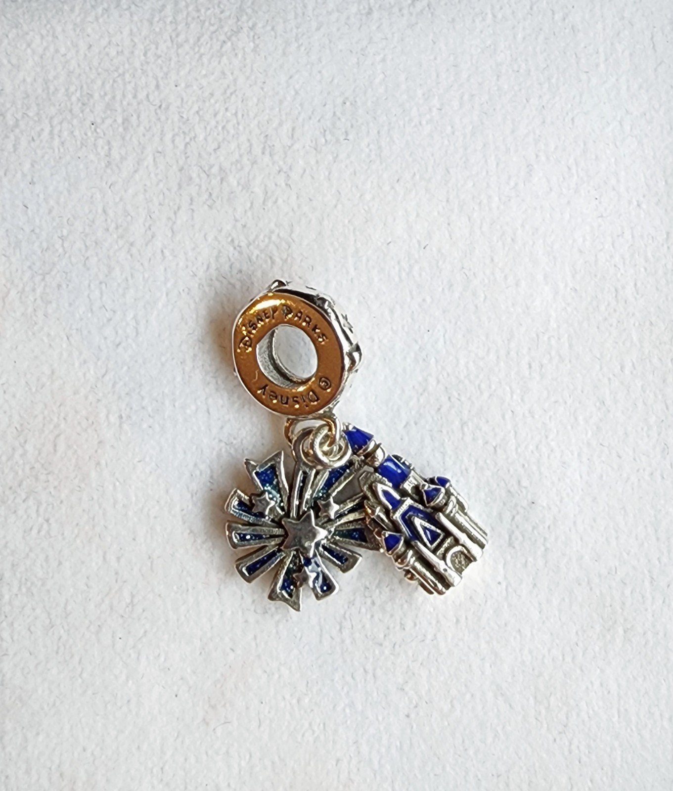 New Pandora Disney Parks Cinderella Castle Fireworks Dangle Charm for bracelet
