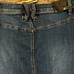 Distressed High-Waist Denim Pencil Skirt