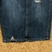 Distressed High-Waist Denim Pencil Skirt