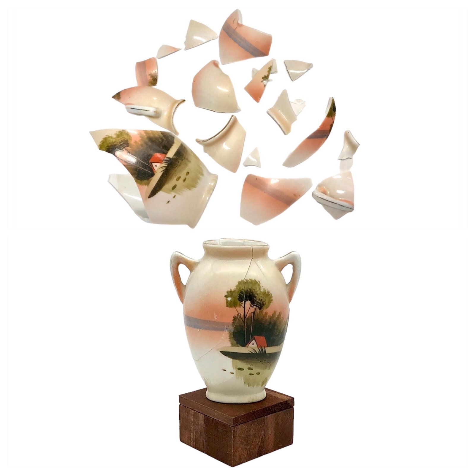 Kintsugi Vase Coming Soon Japanese Porcelain Mini Gold Crack Art Growth Gift
