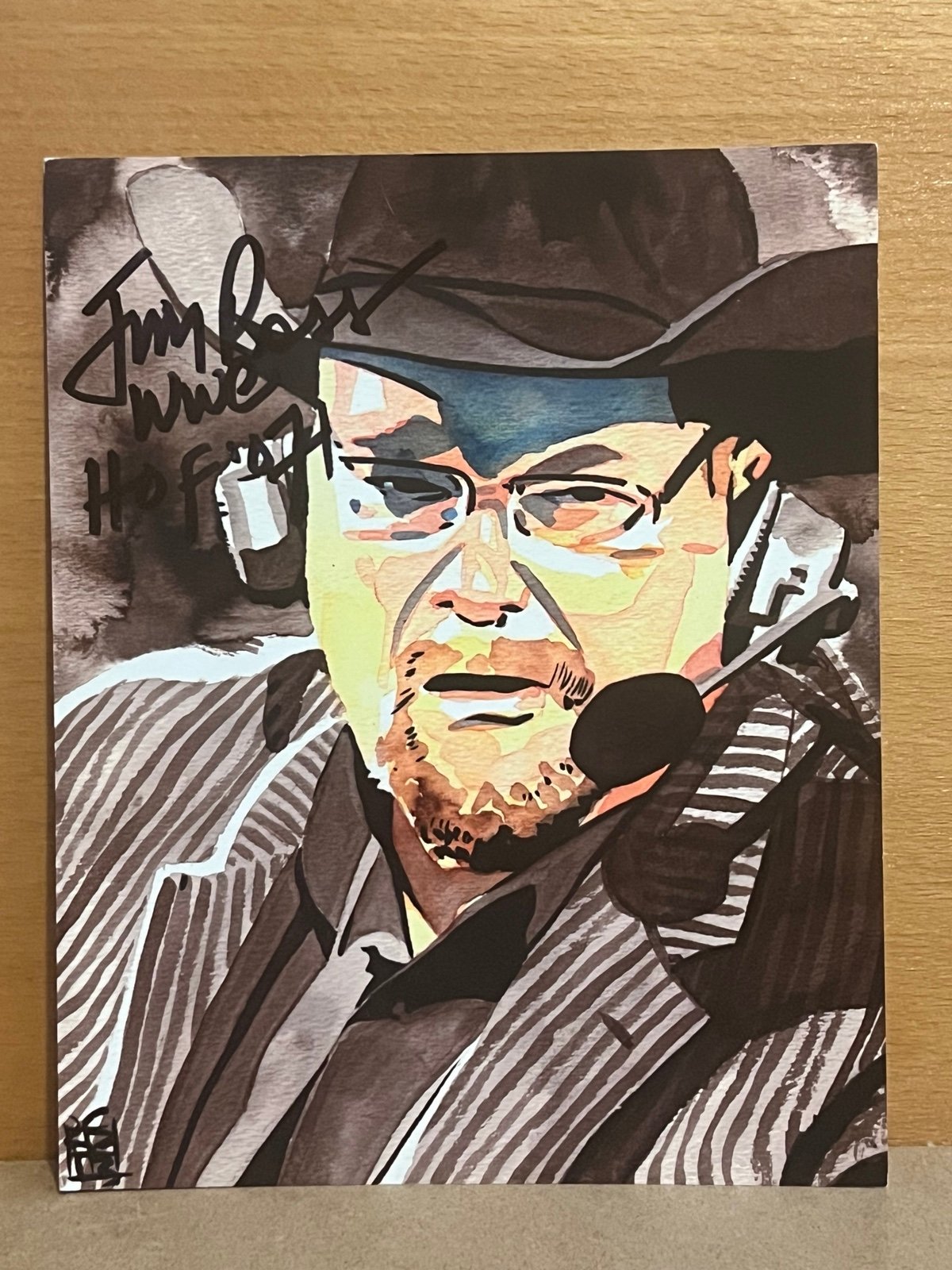 Jim Ross Autographed Art Print