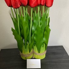 Set of (2) 14.5 Tulip Bundles Red by Valerie