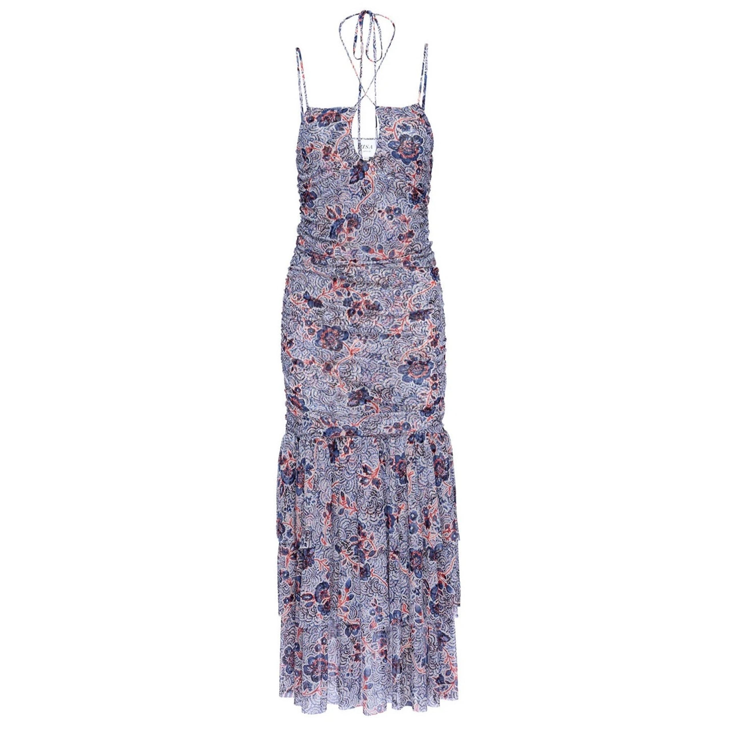 Misa Los Angeles Nicola Midi Halter Dress