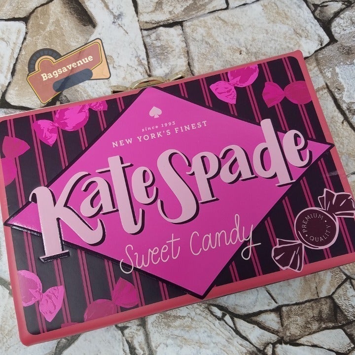 Candy Wrapper Clutch Shop Framed Pink Wallet Bag Collectable WKR00199 KATE SPADE