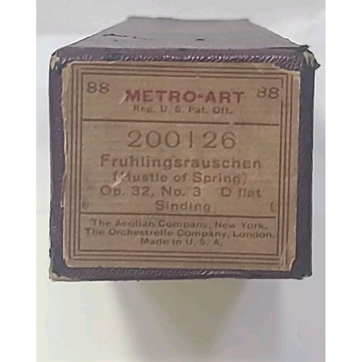 Metro Art Music Roll 200126 Fruhlingsrauschen Hustle of Spring Opus 32 #3 NOTE