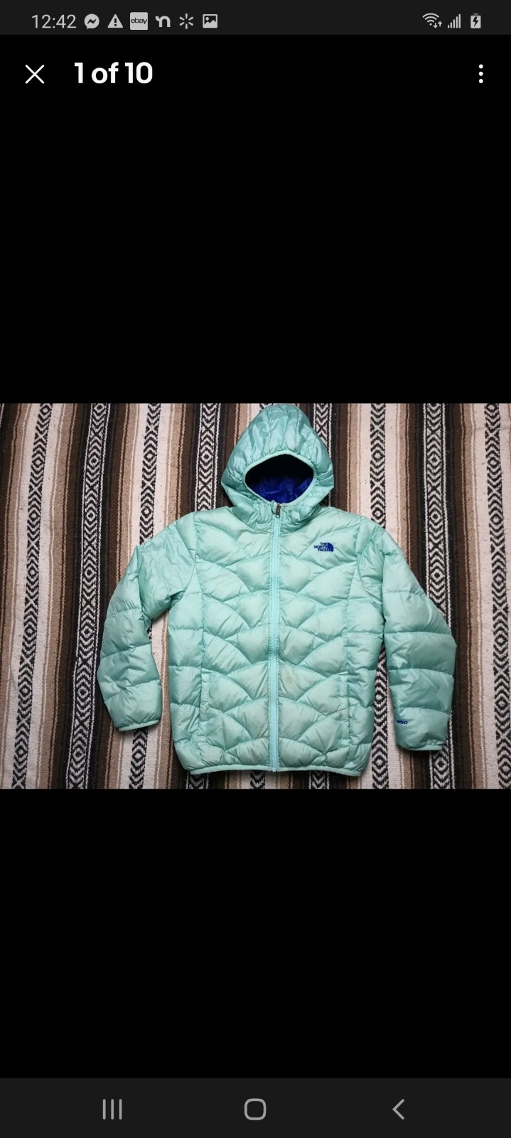 The North Face Reversible blue Kid XL or Women M SHIPPING INCLUDED