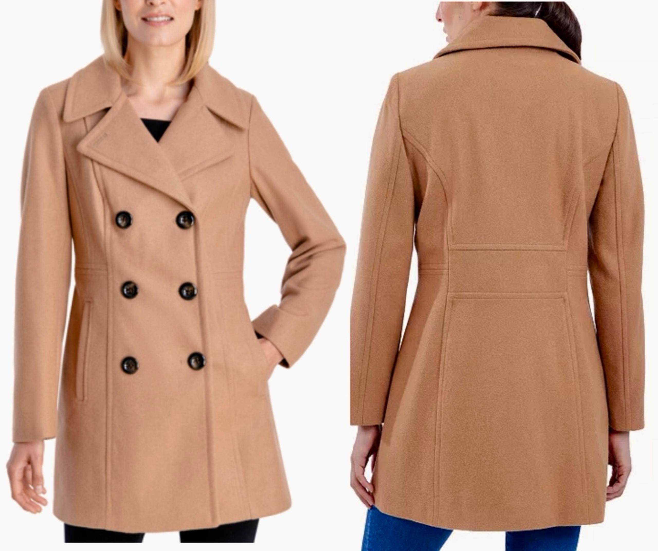 Anne Klein Classic Double Breasted Pea Coat Women’s Size M~NWT